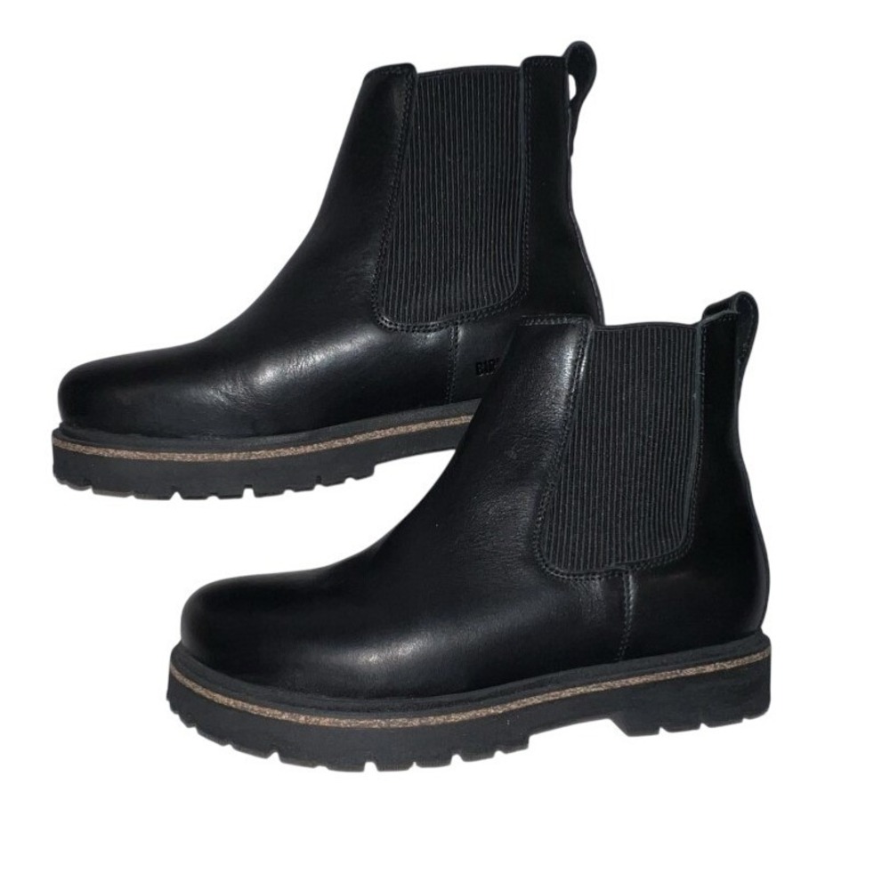 Birkenstock Size 37 N Black Highwood Slip On Ankle Chelsea Boots 6 6.5 Men 9-9.5